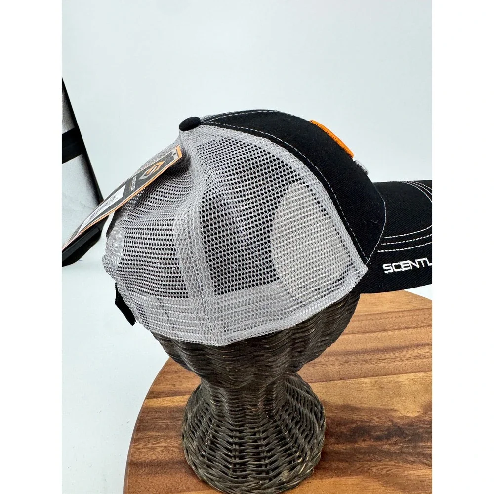 ScentLok Mens Black Gray‎ Mesh Trucker Hat Embroidered Logo Outdoor Gear